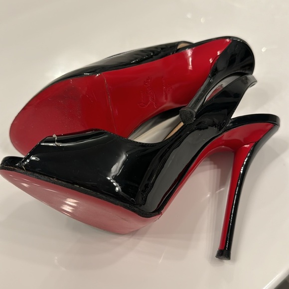 Christian Louboutin Paris peep toes heel 120 - Picture 4 of 9